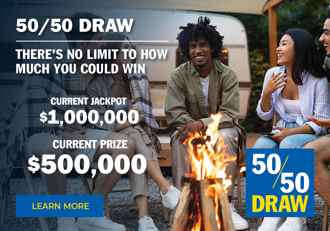 50/50 DRAW - THERE'S NO LIMIT TO HOW MUCH YOU COULD WIN